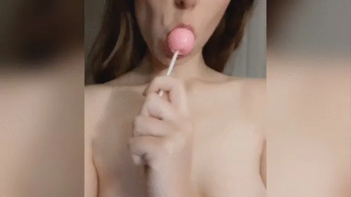 Topless Lollipop Sucking Licking
