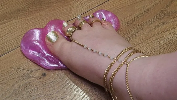 #2 BBW foot play with purple slime (no talk)