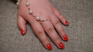 #10 BBW hand with red manicure (no talking)