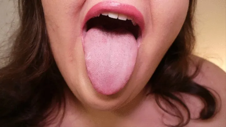 The beauty of the expressiveness of the tongue in the mouth - (no talking)