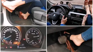 Two sexy girls punish hard BMW X engine is overheated and broken