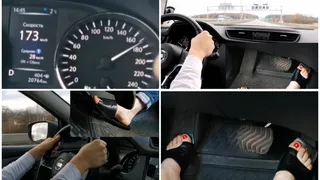 Hard and fast driving in Nissan (capture in capture)