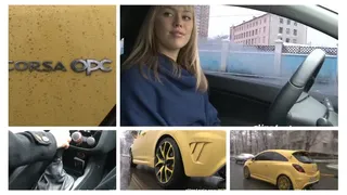 Hard test drive Opel Corsa OPC (193hp) by sexy girl