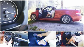 EXCLUSIVE REVVING: BMW M135i cabrio with totally overheated smoking engine
