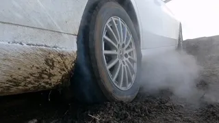 SEXY PREMIERE: CRAZY SPINNING WHEELS ON MUDDY SLOPE WITHOUT UNDERWEAR