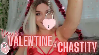 Your Valentine Is Chasity - TheGoddessEmmy, GoddessEmmy, Goddess Emmy, Emmy - Blonde Goddess Locks You Up In Chastity For Valentine&#039;s Day