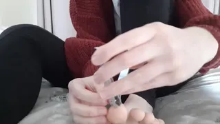 Goddess Clips Her Toenails - Foot Fetish