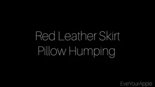 Red Leather Skirt Pillow Humping