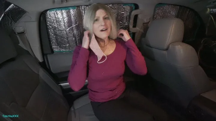 Back seat Car Quickie Smell My Feet Cum in My Pussy Cream Pie Dildo