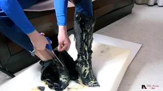 Behind the scenes of "Maria's boots wrecked by Gorilla Glue" - Part 2