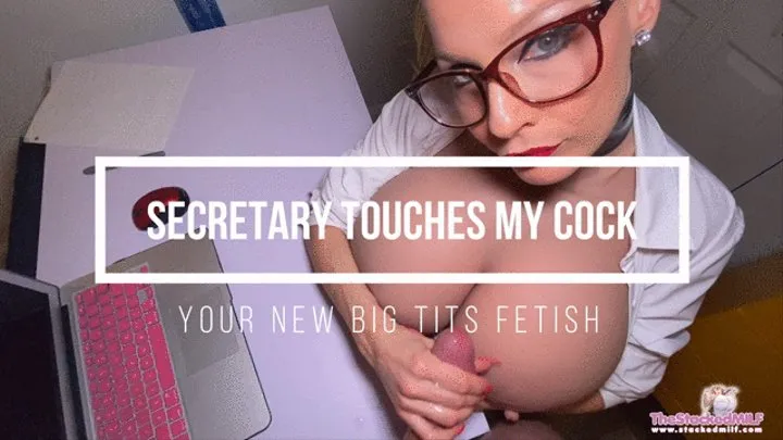 Sexy Secretary surprised and bust open with cum on tits