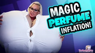 Magic perfume inflation! My jacket can't hold those tits!