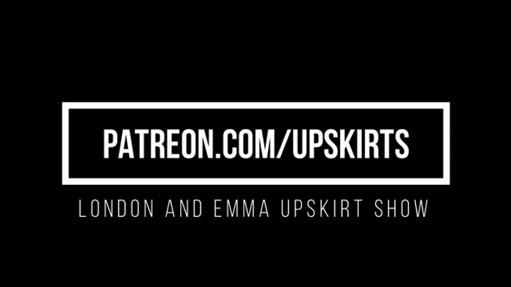 London and Emma Outdoor Upskirt Tease