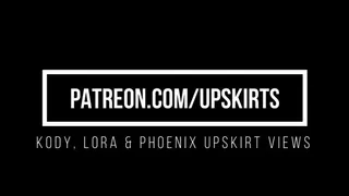 Kody, Lora and Phoenix Upskirts