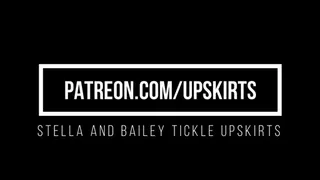 Stella and Bailey Tickle Fight Upskirts