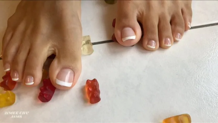 Giantess Aimee Shrink You Into Gummy Bears And Barefoot Trample For Fun