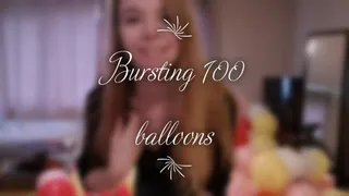 Busting! 100! balloons