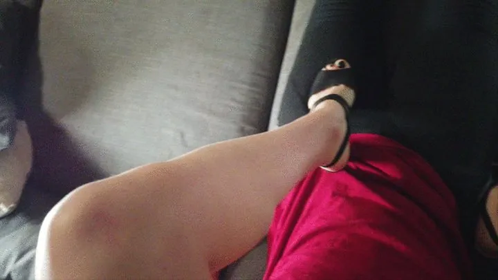 Trampling POV with black high heels