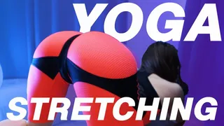 Yoga Stretching In Neon Pants For You