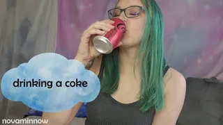 drinking a coke