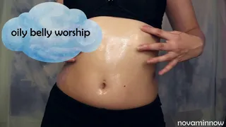 oily belly worship