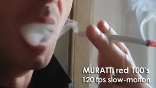 Smoking Muratti red 100s IYF 151124 SLOW 120 fps