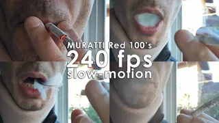 Smoking Muratti red 100s IYF SLOW 120 fps 161225