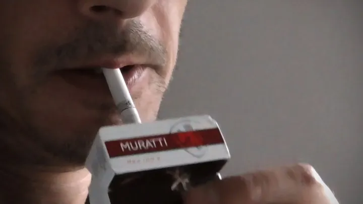 Smoking Muratti red 100s closeup 210924 SLOW