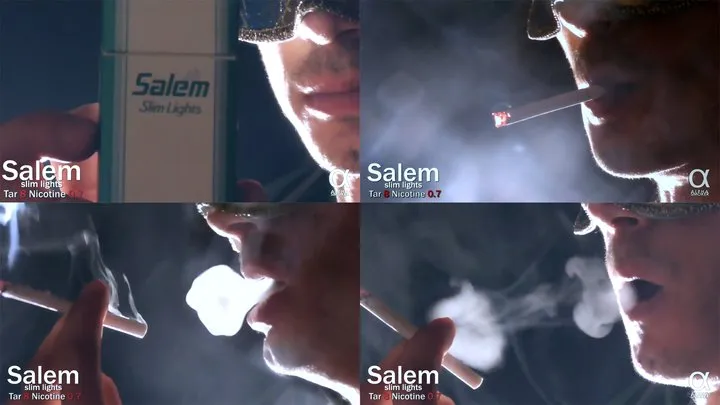 Smoking SALEM Slims lights 100s