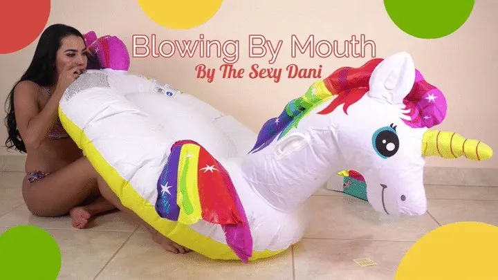 Dani Blowing a really cute Unicorn by mouth!