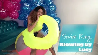 Lucy Blowing Green Swim Ring