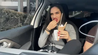 LANA NOCCIOLI in PUBLIC Ep 7 - TEASE in TRAFFIC Ice Cream and SOLES on Dash