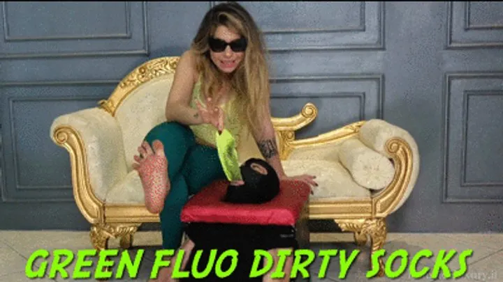 LUDOVICA LUXURY -GREEN FLUO DIRTY SOCKS