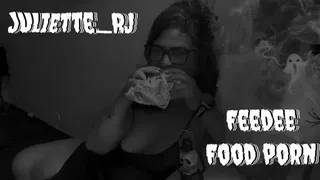 Juliette RJ eating a Paid Halloween lunch - FEEDERISM - EATING FOOD - MUKBANG