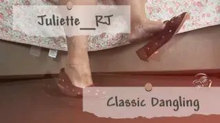 Juliette RJ Classic Dangling for you with slave in chastity watching DANGLING - FOOT FETISH - CUM COUNTDOWN - THICK LEGS