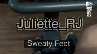 Juliette-RJ taking her sneakersand socks out after gym - SOCKS - SWEATY FEET - RED SOLES - BLACK POLISH - BBW - LICK ORDERS - CUM COUNTDOWN - AFTER GYM