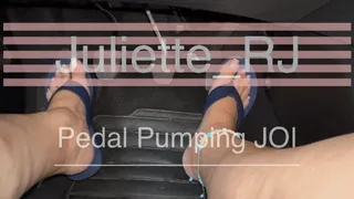 Juliette RJ Pedal Pumping SEXY JOI on French Tip Nails and Flip Flop Wedges - PEDAL PUMPING - JOI - BBW LEGS - DIRTY LANGUAGE - REVVIG - CUM COUNTDOWN - PUMP HARD - JOI - FRENCH TIP PEDICURE