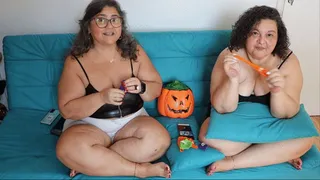 Juliette rj and DolceAmaran stuffing and blowing up Halloween Ballons - - LOONER FETISH - HALLOWEEN BALLOON - BALLON FETISH - POPPING BALLOONS - BBW - CURVY GIRL - LOONER GIRL - SEXY BALLON FETISH