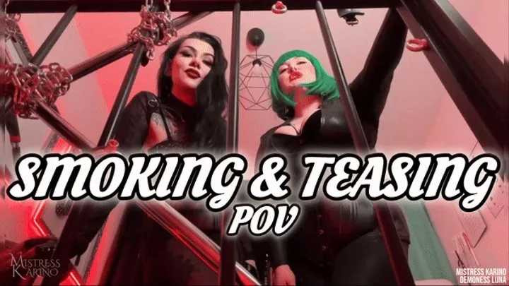 Smoking and teasing with Demoness Luna POV | Mistress Karino