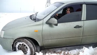 12 RUSSIAN GIRL STUCK IN MUD