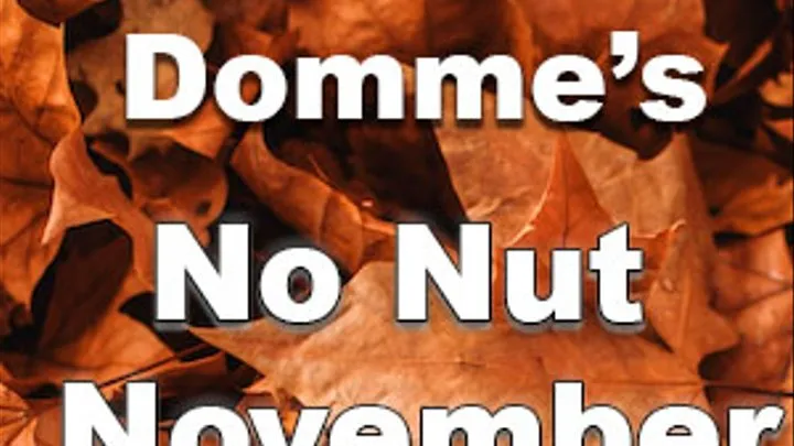 Can You Make it Through No Nut November for Me?