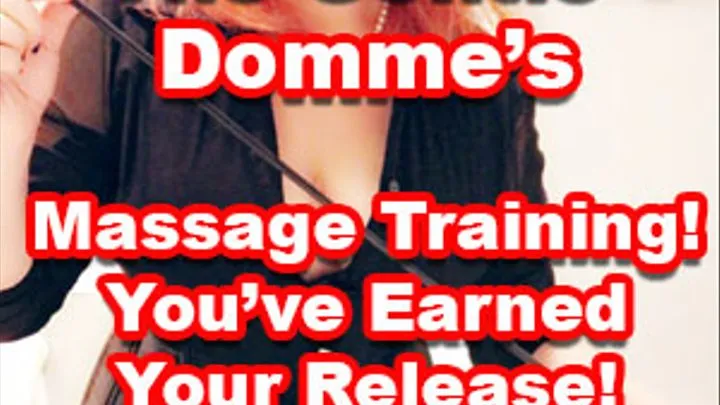 Massage Training: You've Earned Your Release!