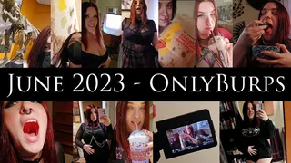 June 2023 - OnlyBurps Compilation with lots of drinking milkshakes and fast food that causes huge burps and belches!