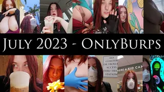 July 2023 - OnlyBurps Compilation - Eating Lots of Starbucks, Riding the Train, Going to Chuck E Cheese, and Enjoying July Weather!