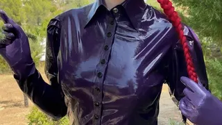 Purple latex fashion