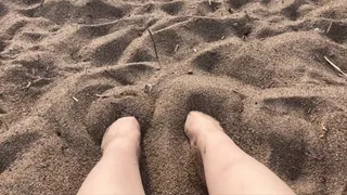 feet and sand