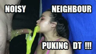 DEEP THROAT FUCKING PUKE DTA116D VIOLET NOISY WHISTLING NEIGHBOUR AGAINST THE WALL