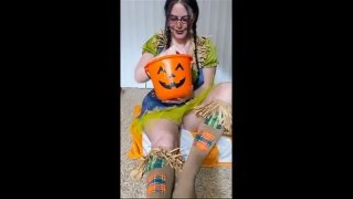 Sexy Scarecrow Goes Trick or Treating