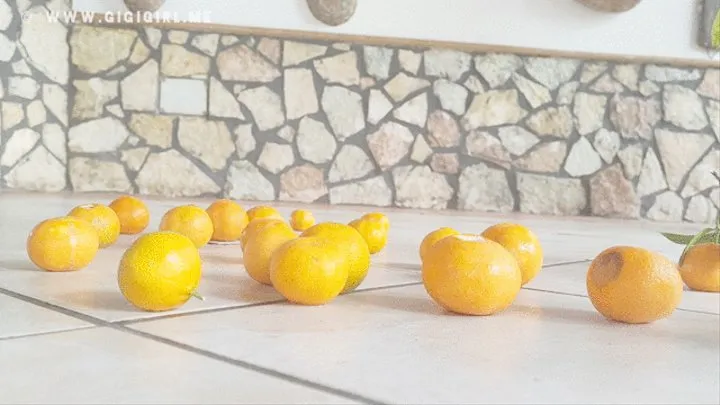 Walking over mandarins