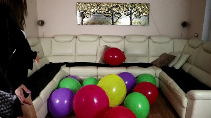Big Balloons popped by hot secretary